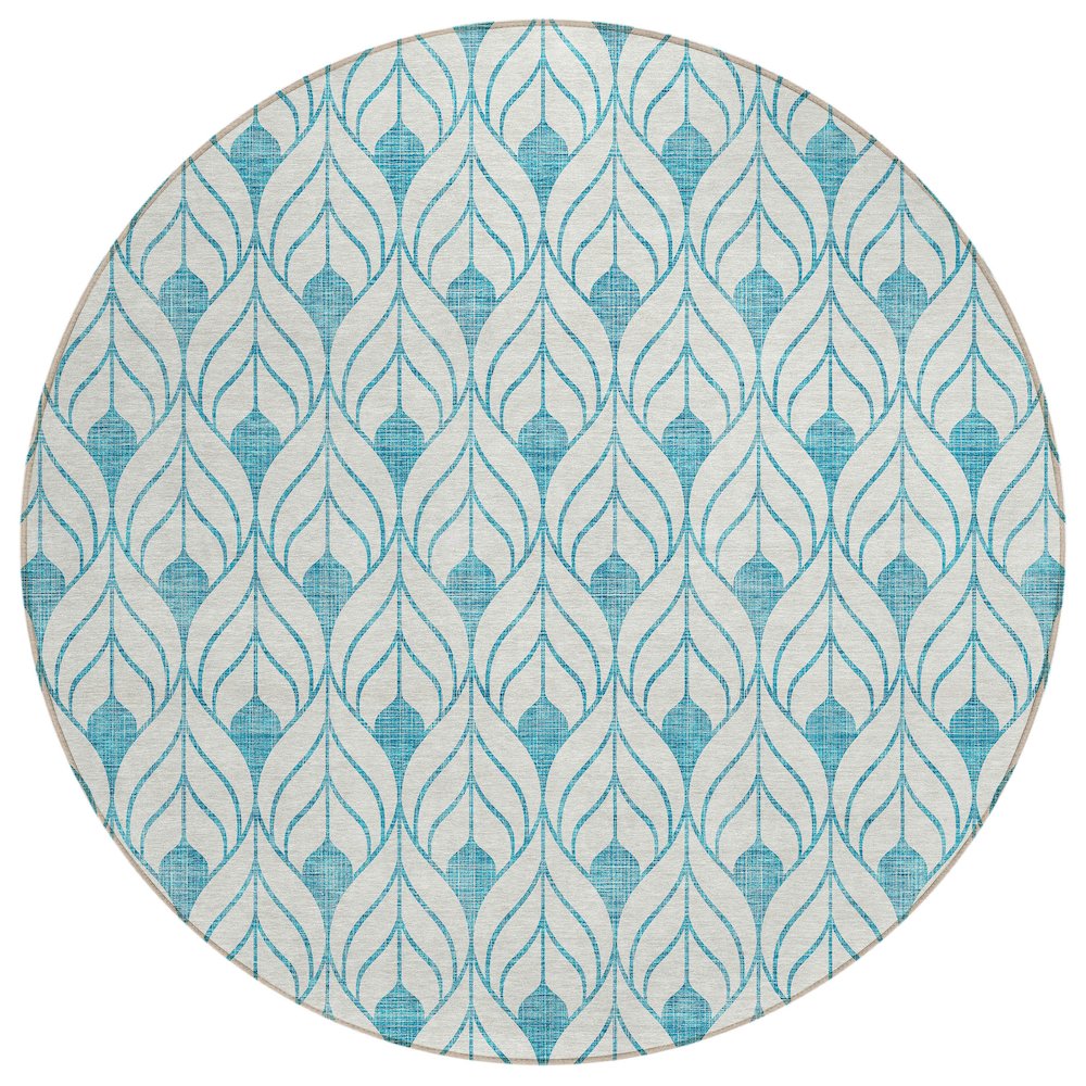 Chantille ACN927 Teal 8' x 8' Rug. Picture 1
