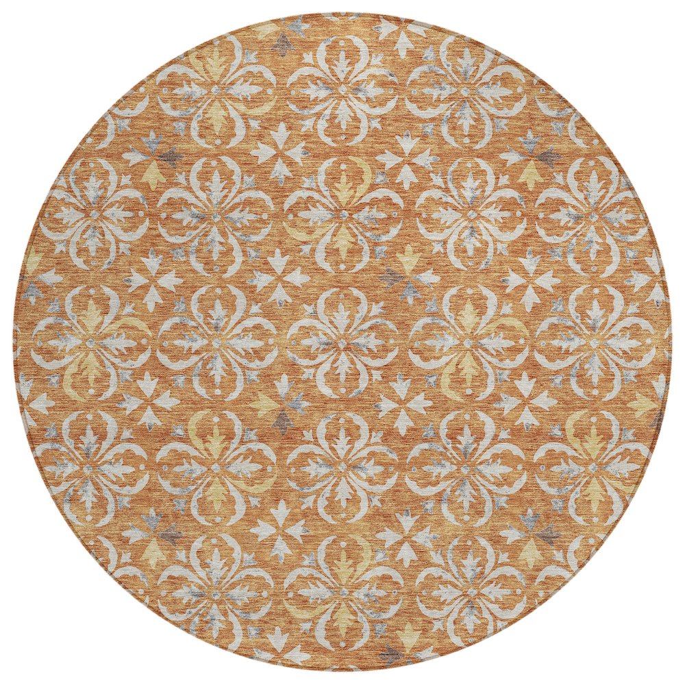 Chantille ACN930 Orange 8' x 8' Rug. Picture 1