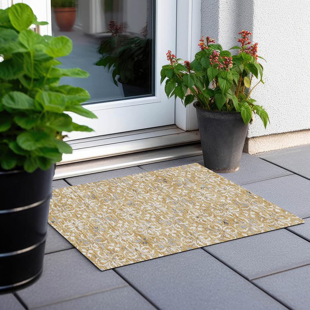 Chantille ACN930 Gold 1'8" x 2'6" Rug. Picture 6