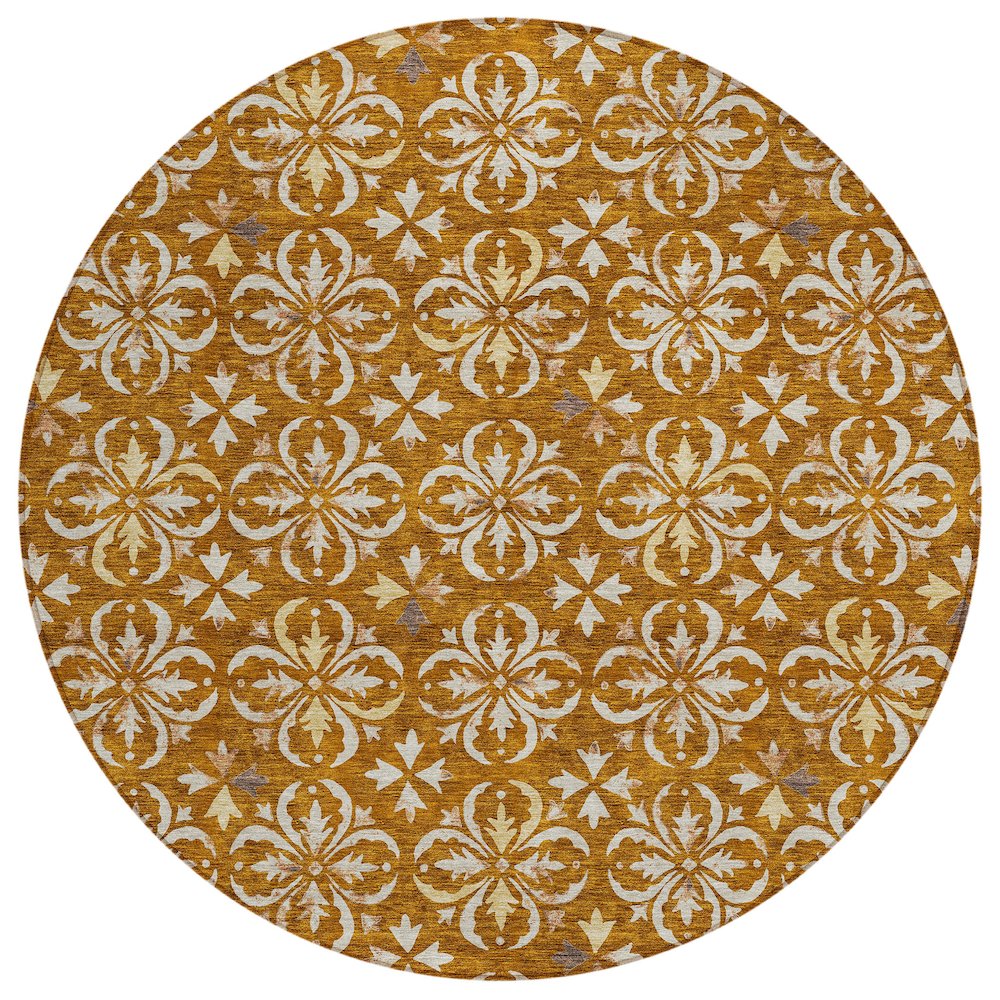 Chantille ACN930 Orange 8' x 8' Rug. Picture 1