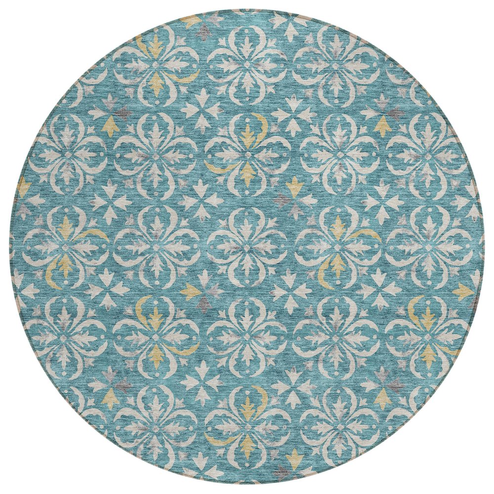 Chantille ACN930 Teal 8' x 8' Rug. Picture 1