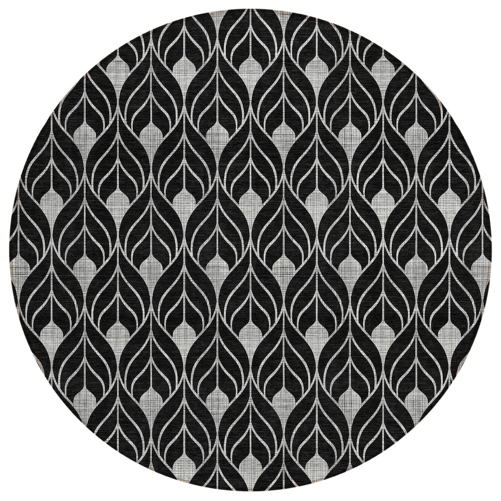 Chantille ACN931 Black 8' x 8' Rug. Picture 1