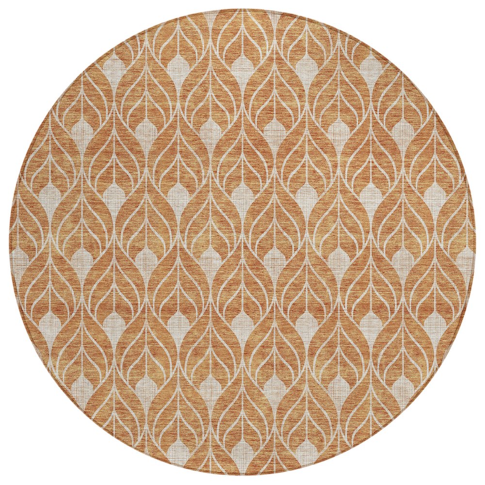 Chantille ACN931 Orange 8' x 8' Rug. Picture 1