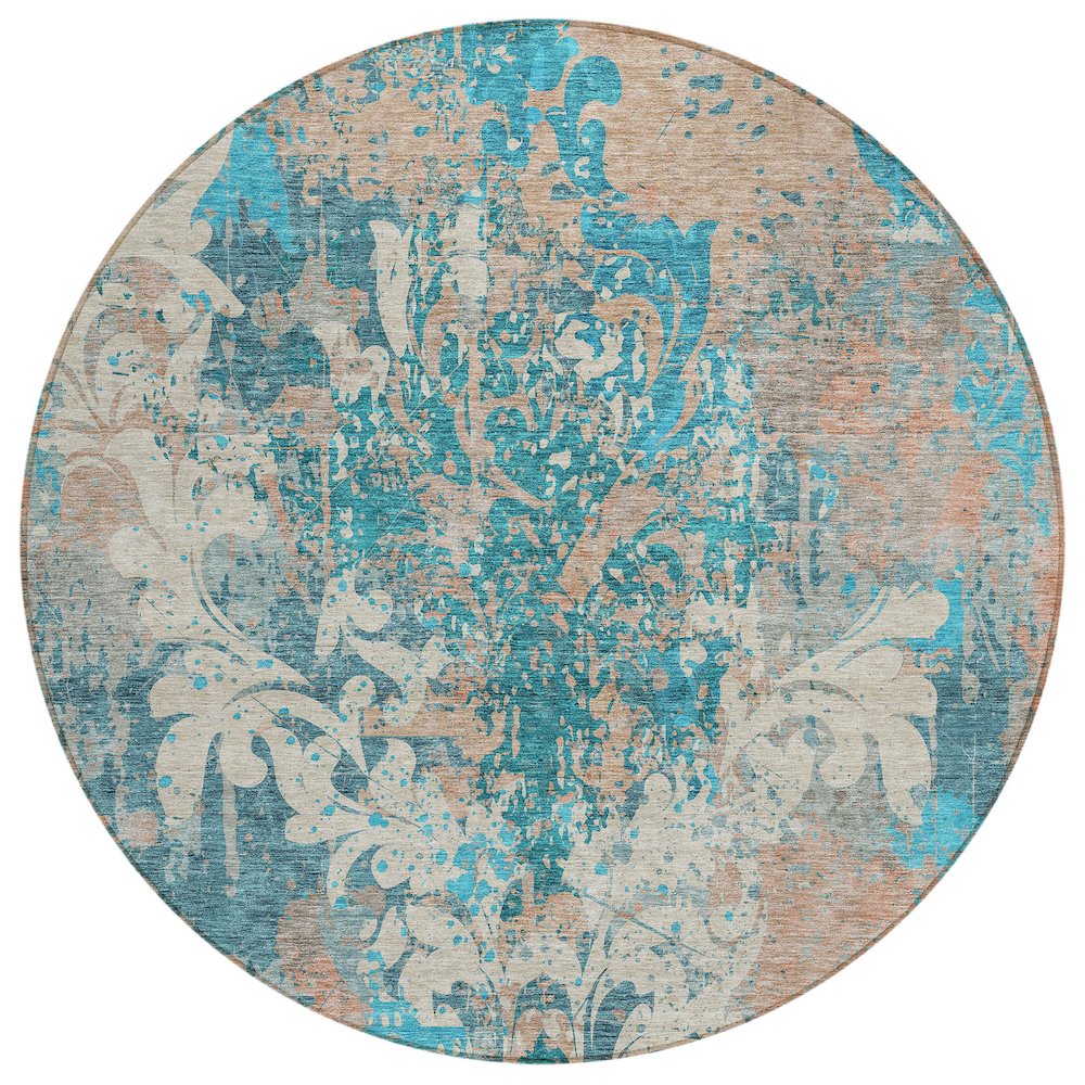Chantille ACN936 Teal 8' x 8' Rug. Picture 1