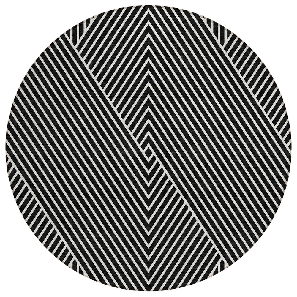 Chantille ACN937 Black 8' x 8' Rug. Picture 1