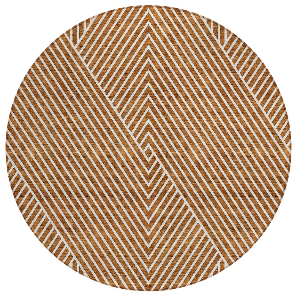 Chantille ACN937 Orange 8' x 8' Rug. Picture 1