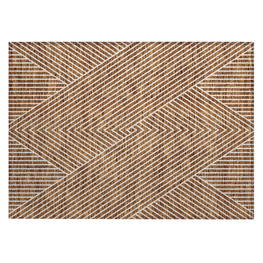 Chantille ACN937 Orange 1'8" x 2'6" Rug. Picture 1