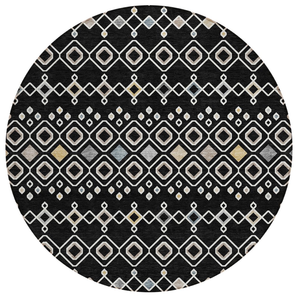 Chantille ACN938 Black 8' x 8' Rug. Picture 1