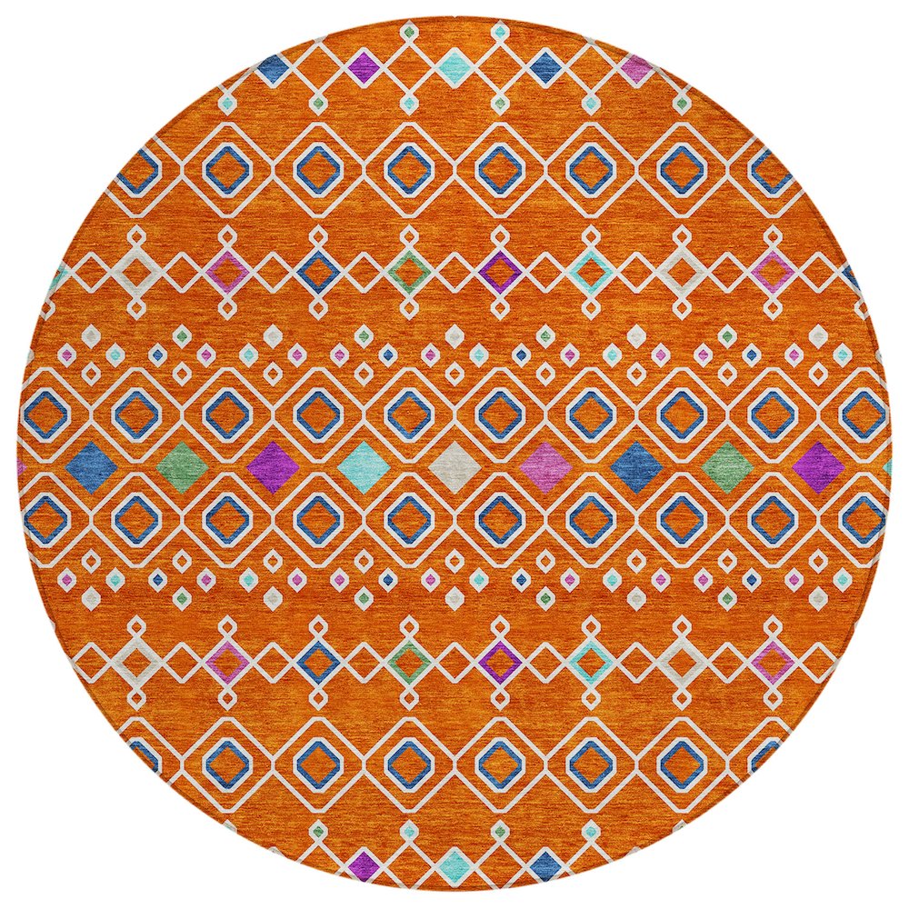 Chantille ACN938 Orange 8' x 8' Rug. Picture 1