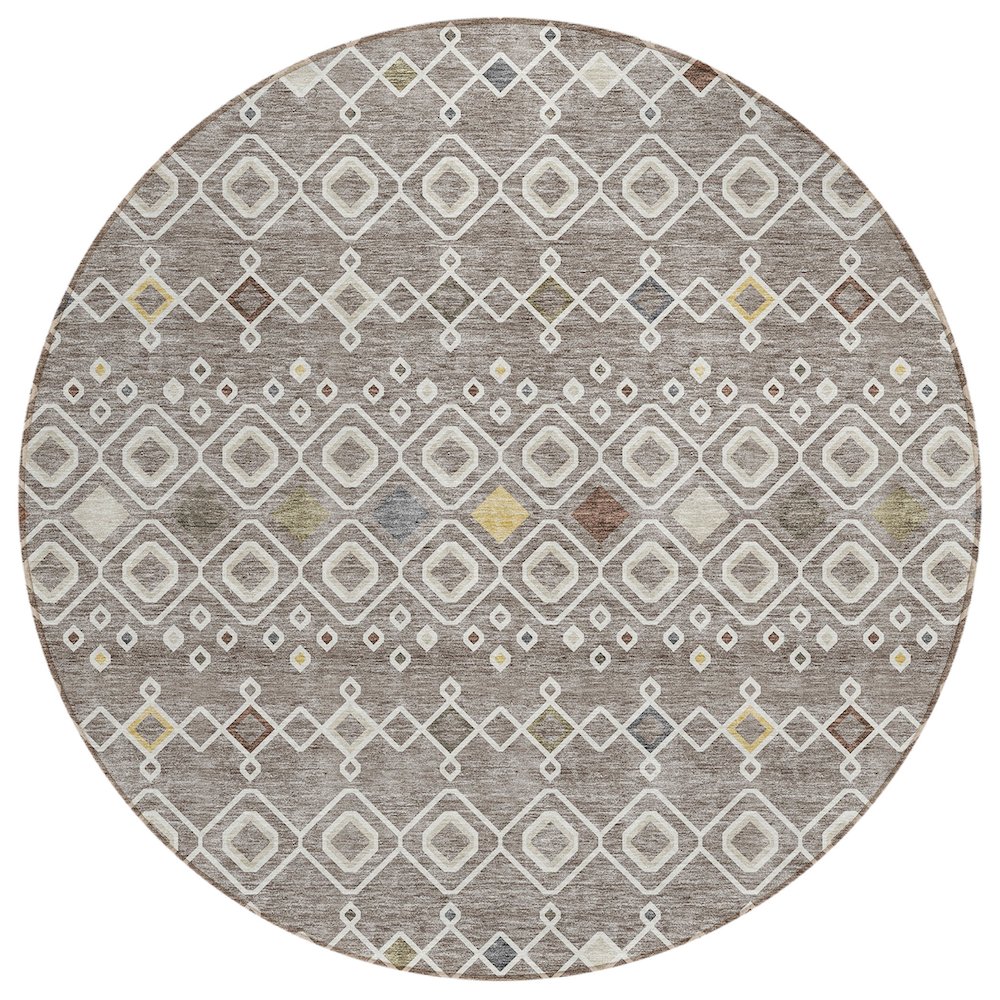 Chantille ACN938 Brown 8' x 8' Rug. Picture 1