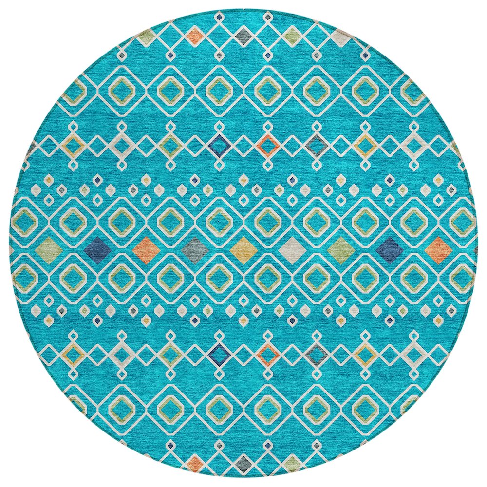 Chantille ACN938 Teal 8' x 8' Rug. Picture 1