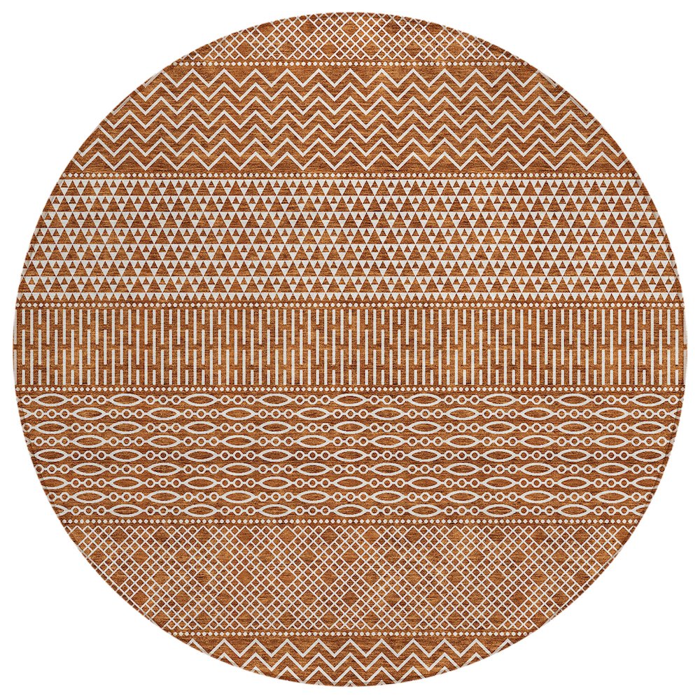 Chantille ACN939 Orange 8' x 8' Rug. Picture 1