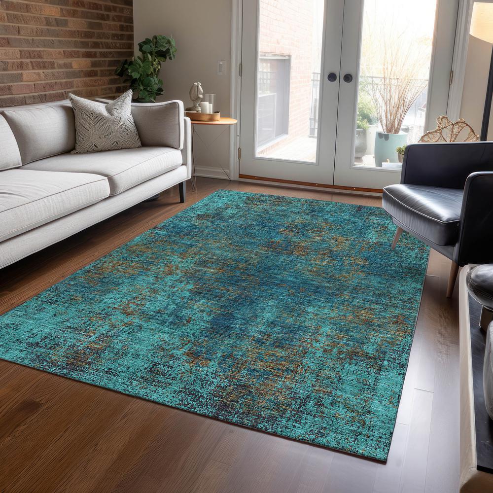 Chantille ACN940 Teal 2'6" x 3'10" Rug. Picture 5