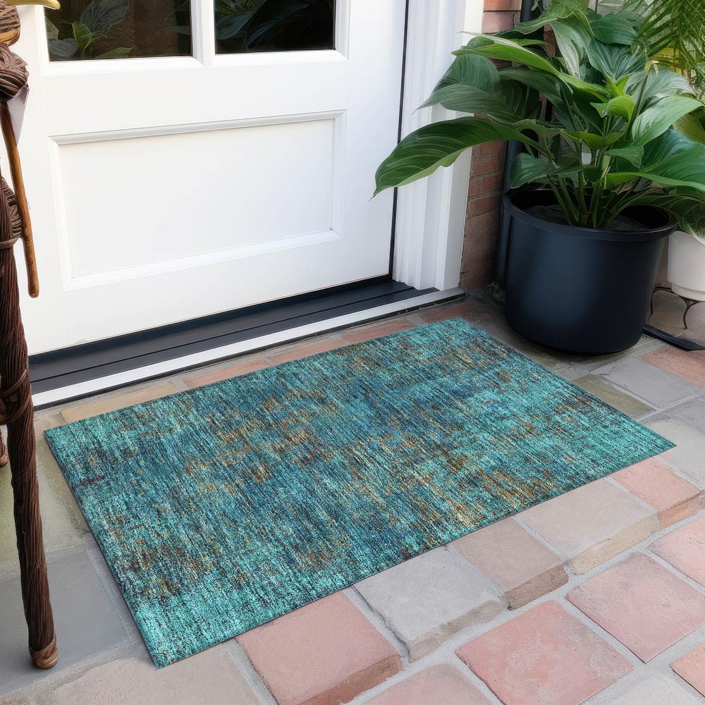 Chantille ACN940 Teal 1'8" x 2'6" Rug. Picture 6