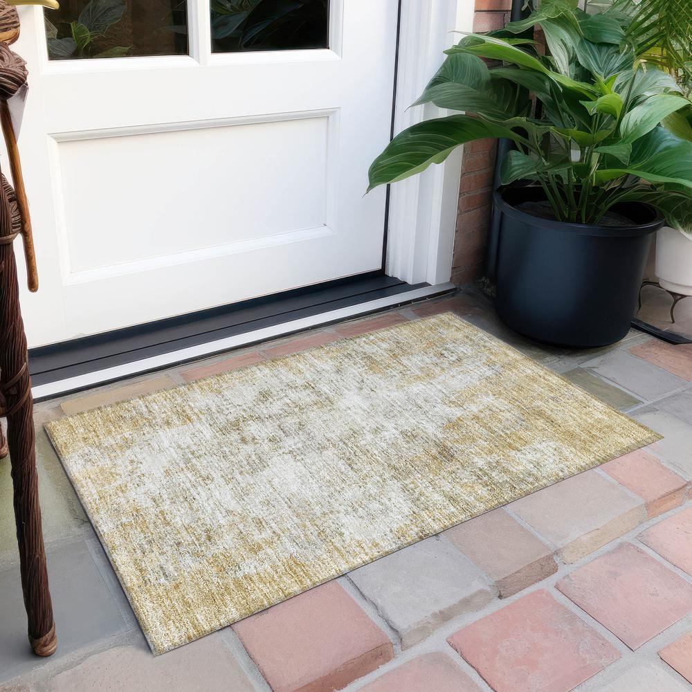 Chantille ACN940 Gold 1'8" x 2'6" Rug. Picture 6