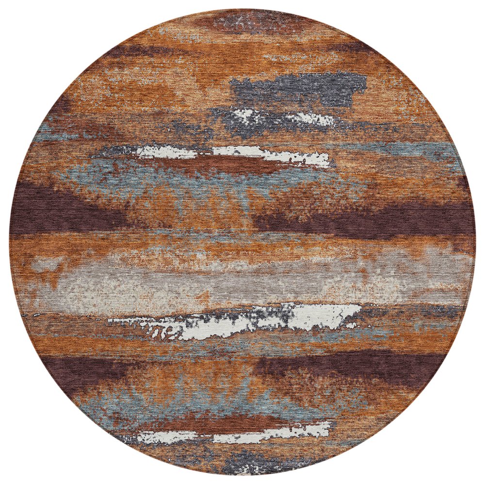 Chantille ACN942 Orange 8' x 8' Rug. Picture 1
