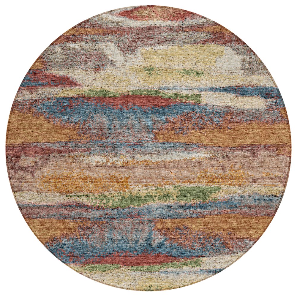 Chantille ACN942 Orange 8' x 8' Rug. Picture 1