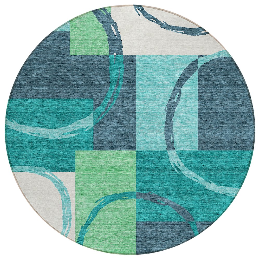 Chantille ACN943 Teal 8' x 8' Rug. Picture 1