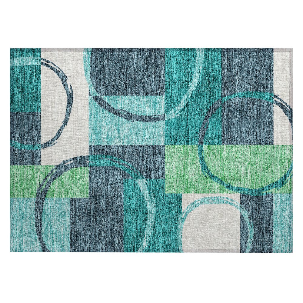 Chantille ACN943 Teal 1'8" x 2'6" Rug. Picture 1