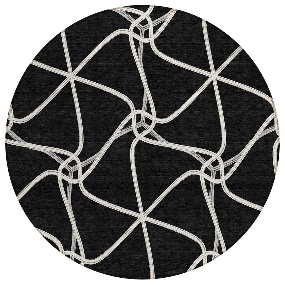 Chantille ACN948 Black 8' x 8' Rug. Picture 1