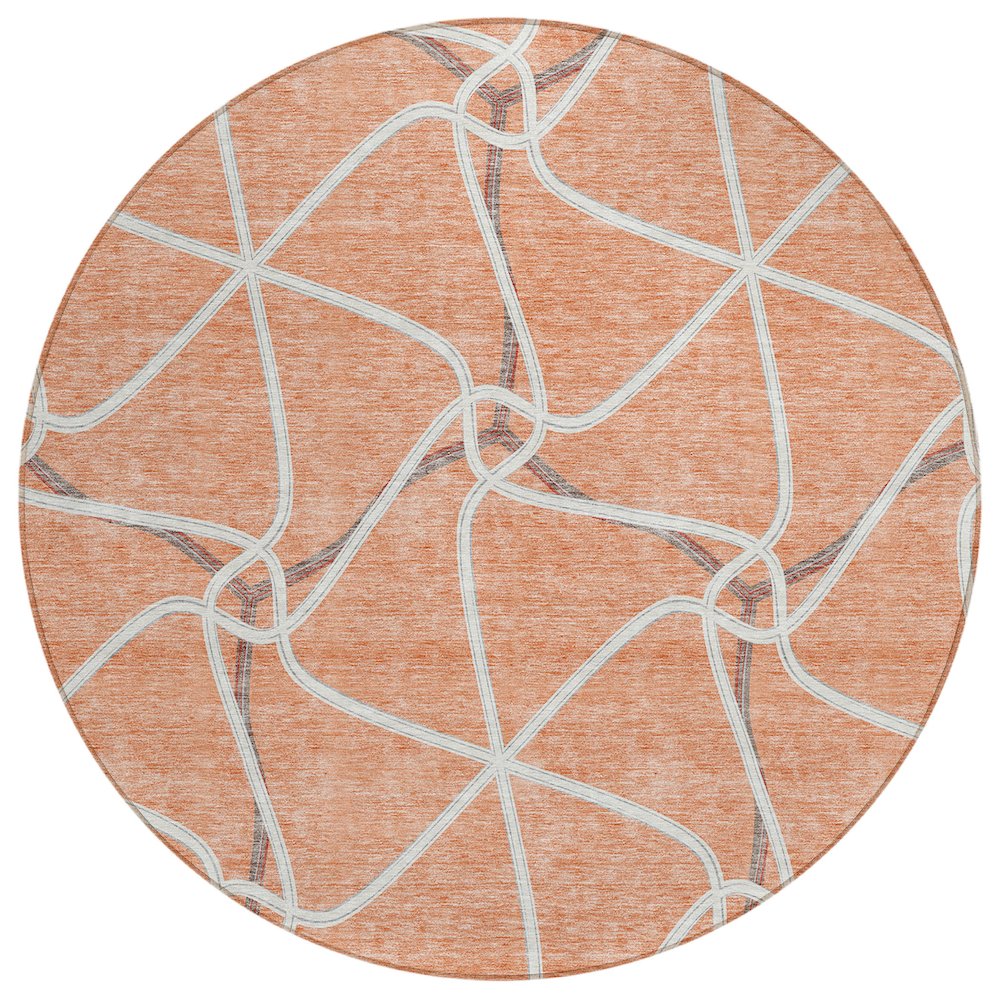 Chantille ACN948 Orange 8' x 8' Rug. Picture 1