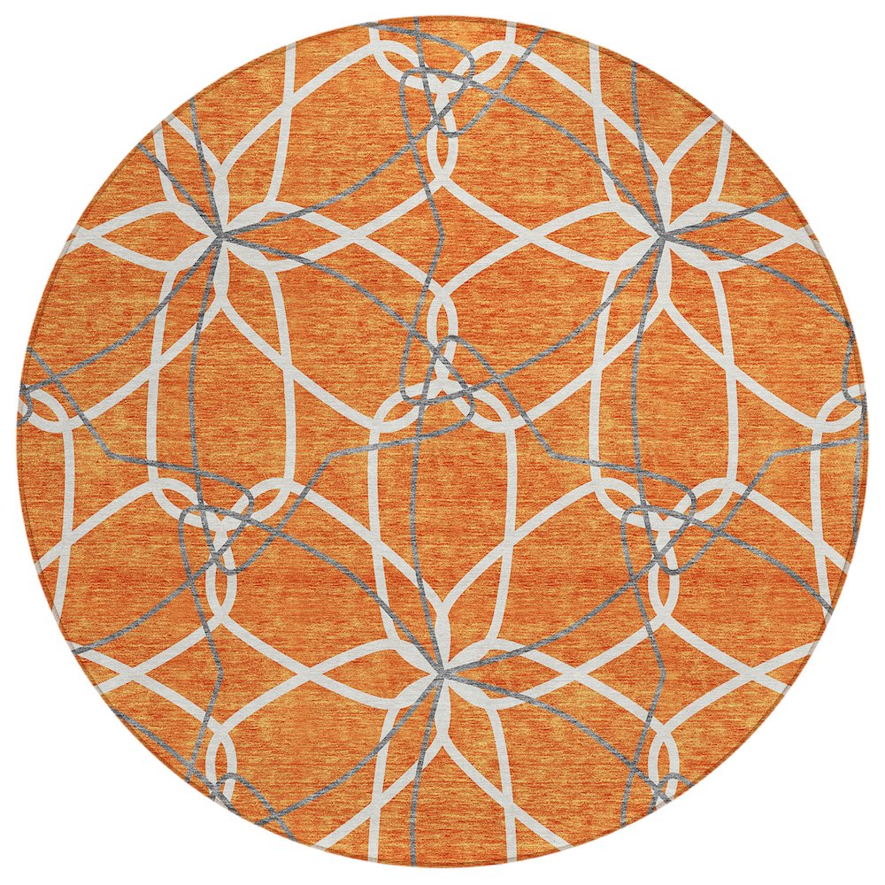 Chantille ACN950 Orange 8' x 8' Rug. Picture 1