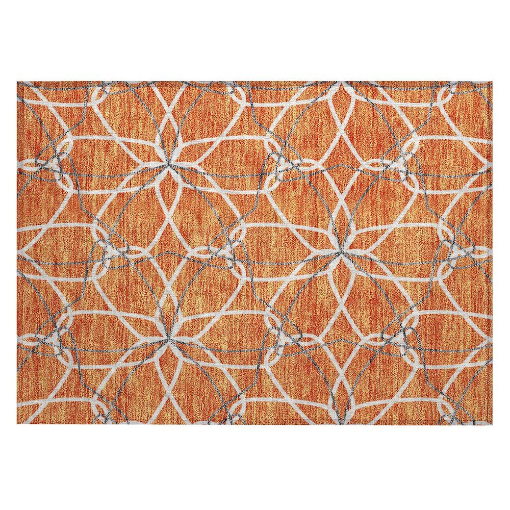 Chantille ACN950 Orange 1'8" x 2'6" Rug. Picture 1