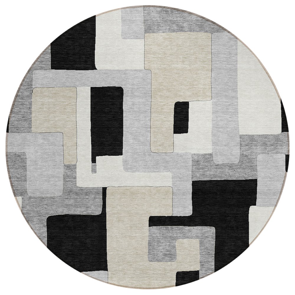 Chantille ACN955 Black 8' x 8' Rug. Picture 1