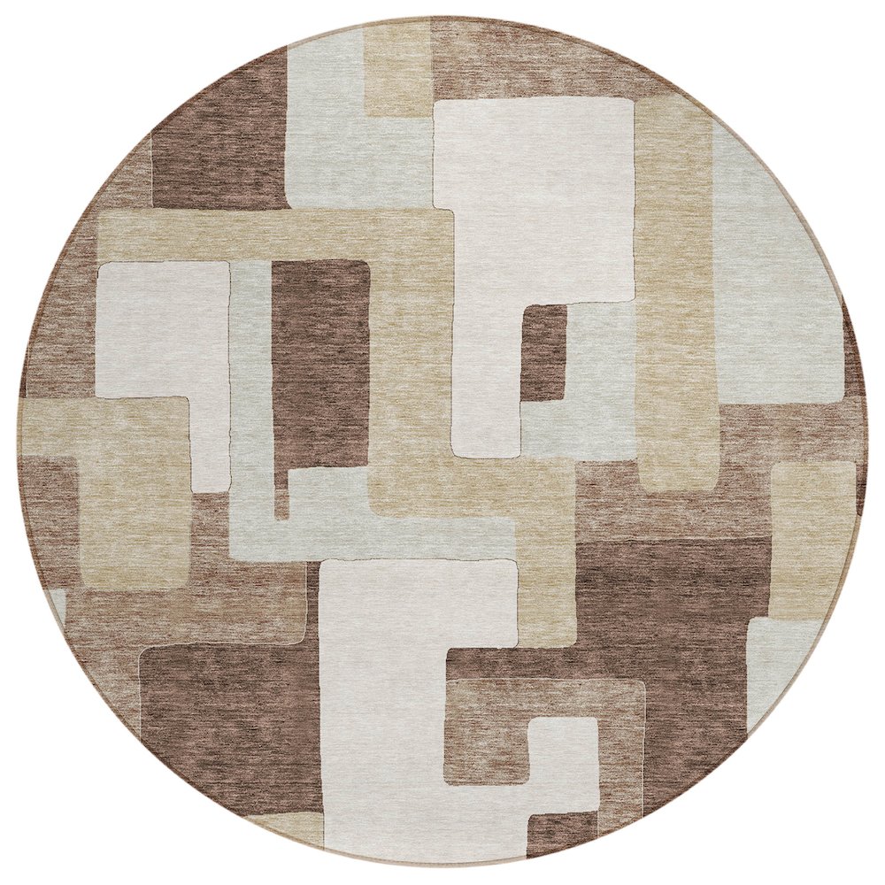 Chantille ACN955 Brown 8' x 8' Rug. Picture 1