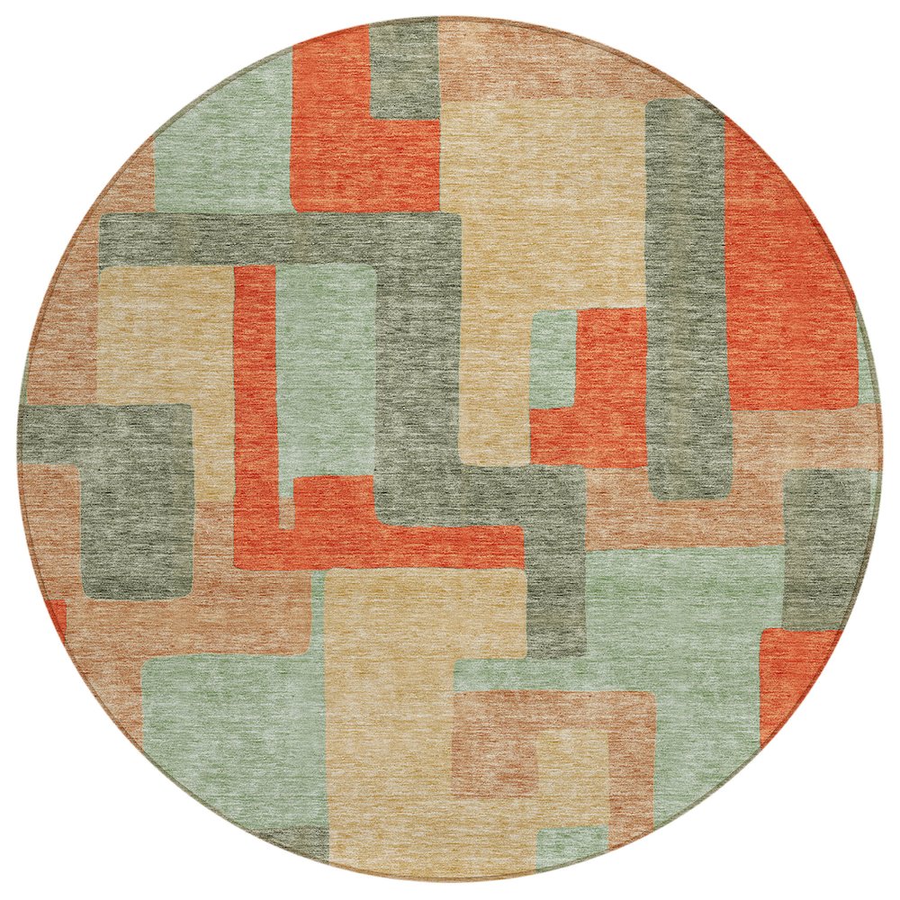 Chantille ACN955 Green 8' x 8' Rug. Picture 1