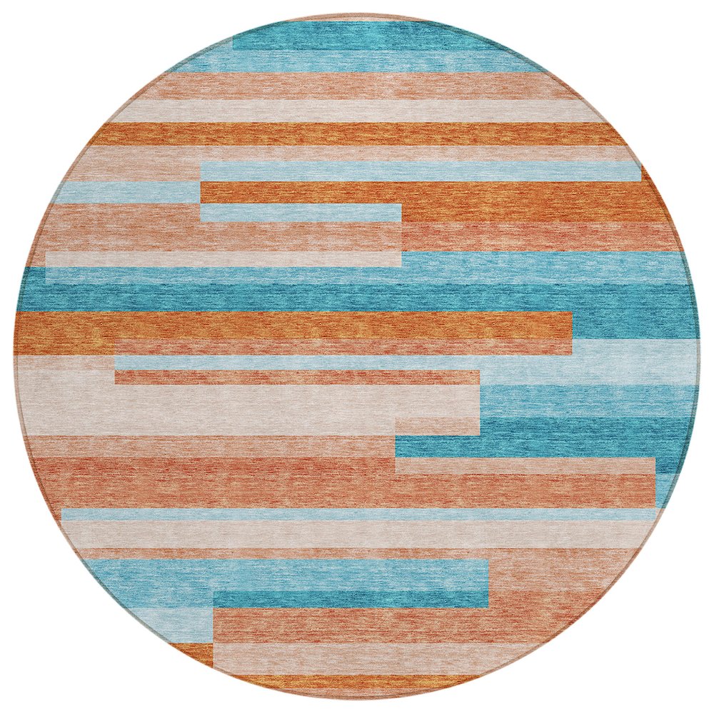 Chantille ACN956 Orange 8' x 8' Rug. Picture 1