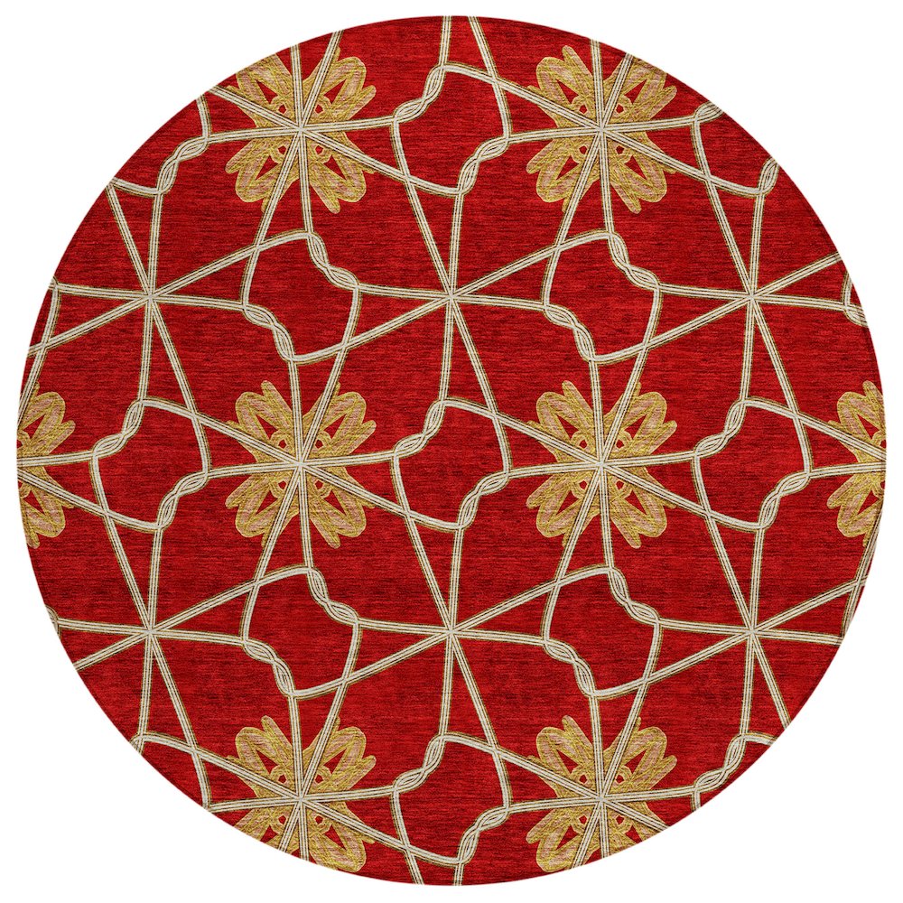 Chantille ACN958 Orange 8' x 8' Rug. Picture 1