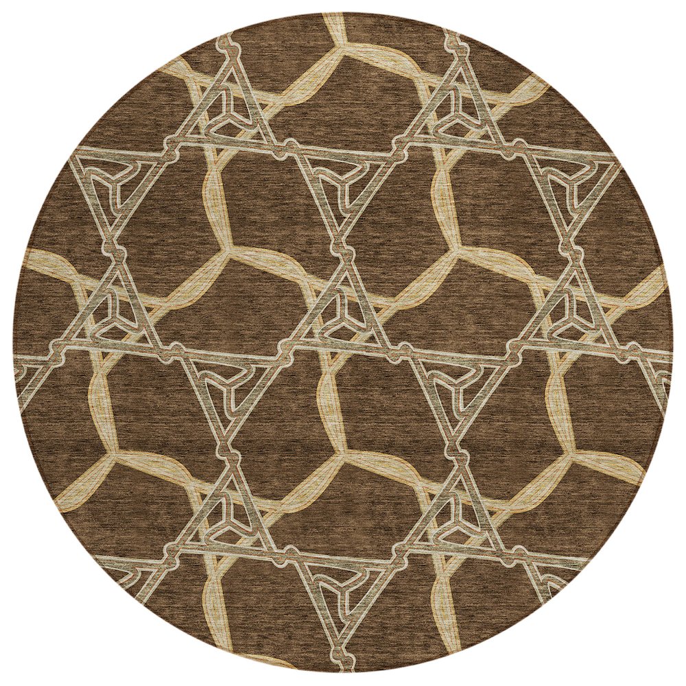Chantille ACN959 Brown 8' x 8' Rug. Picture 1