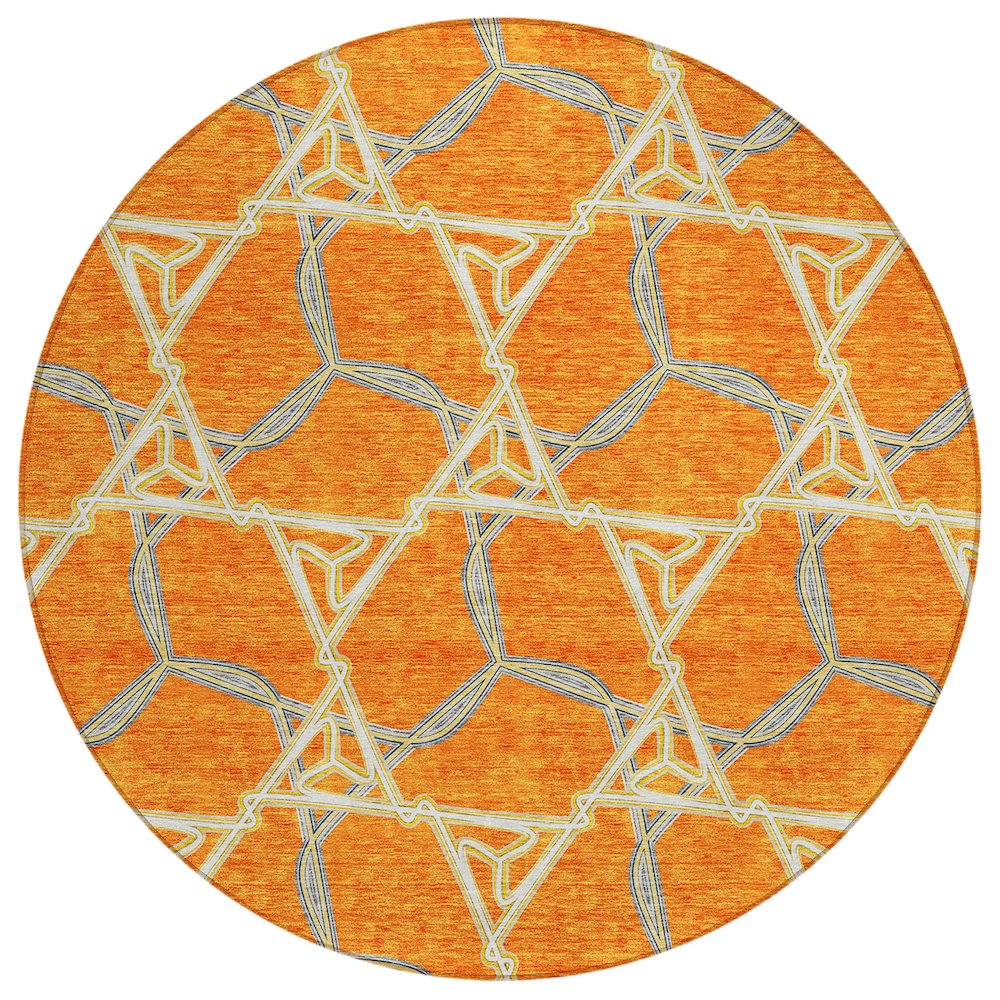 Chantille ACN959 Orange 8' x 8' Rug. Picture 1