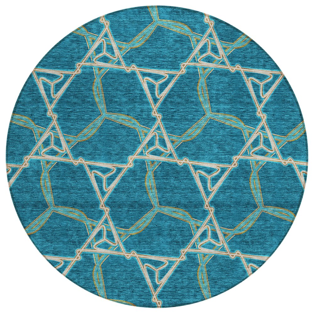 Chantille ACN959 Teal 8' x 8' Rug. Picture 1