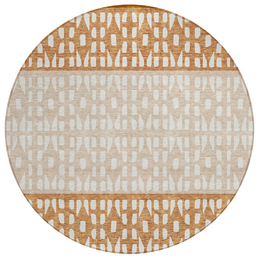 Chantille ACN964 Orange 8' x 8' Rug. Picture 1