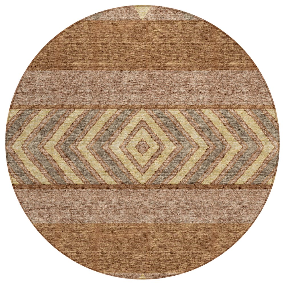 Chantille ACN965 Orange 8' x 8' Rug. Picture 1