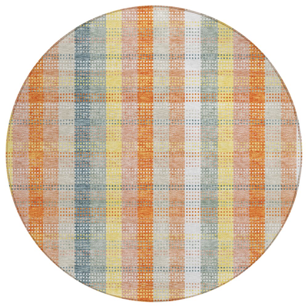 Chantille ACN966 Orange 8' x 8' Rug. Picture 1