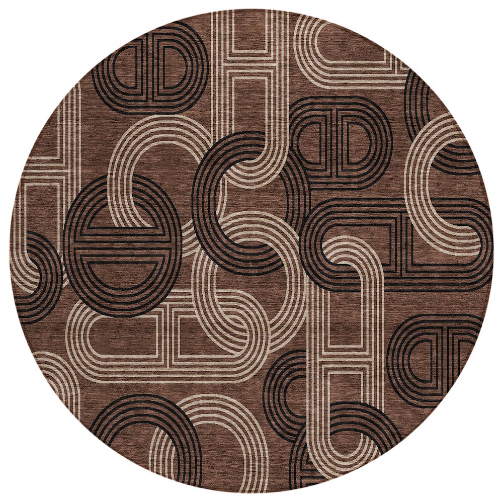 Chantille ACN967 Brown 8' x 8' Rug. Picture 1
