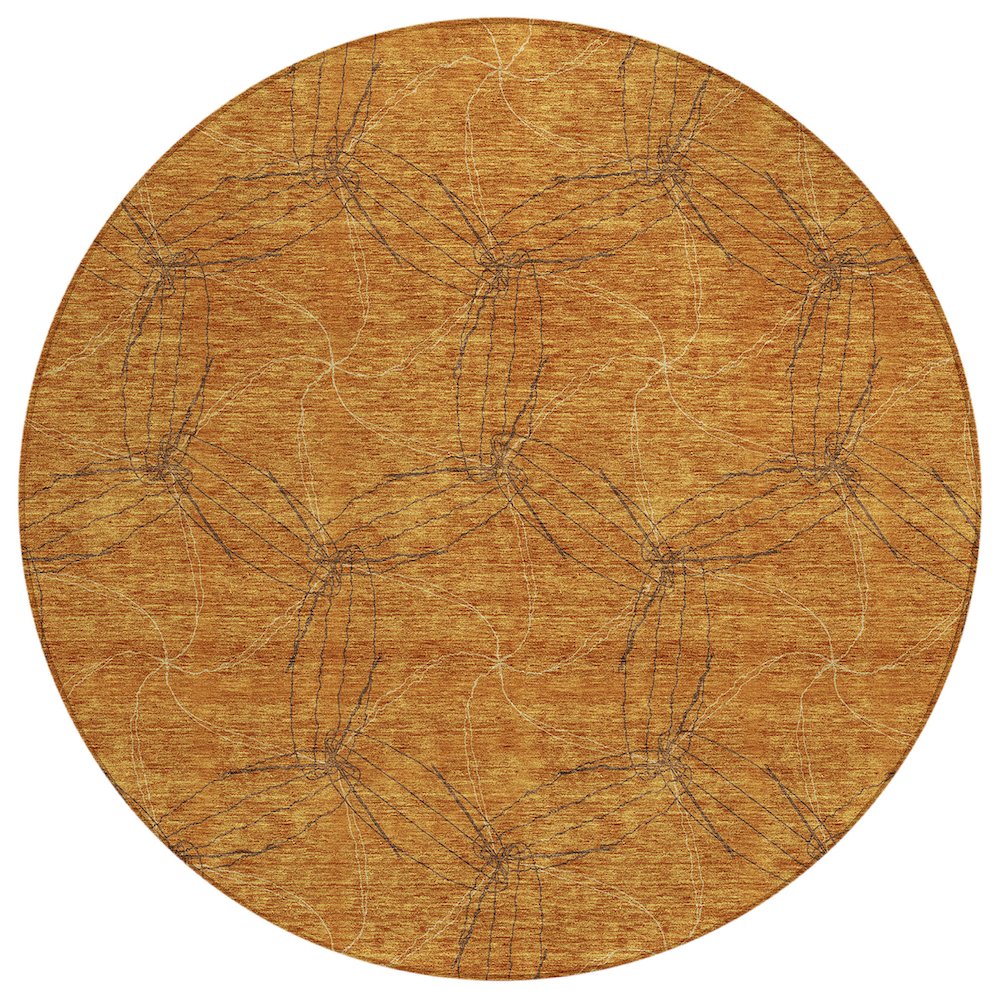 Chantille ACN968 Orange 8' x 8' Rug. Picture 1