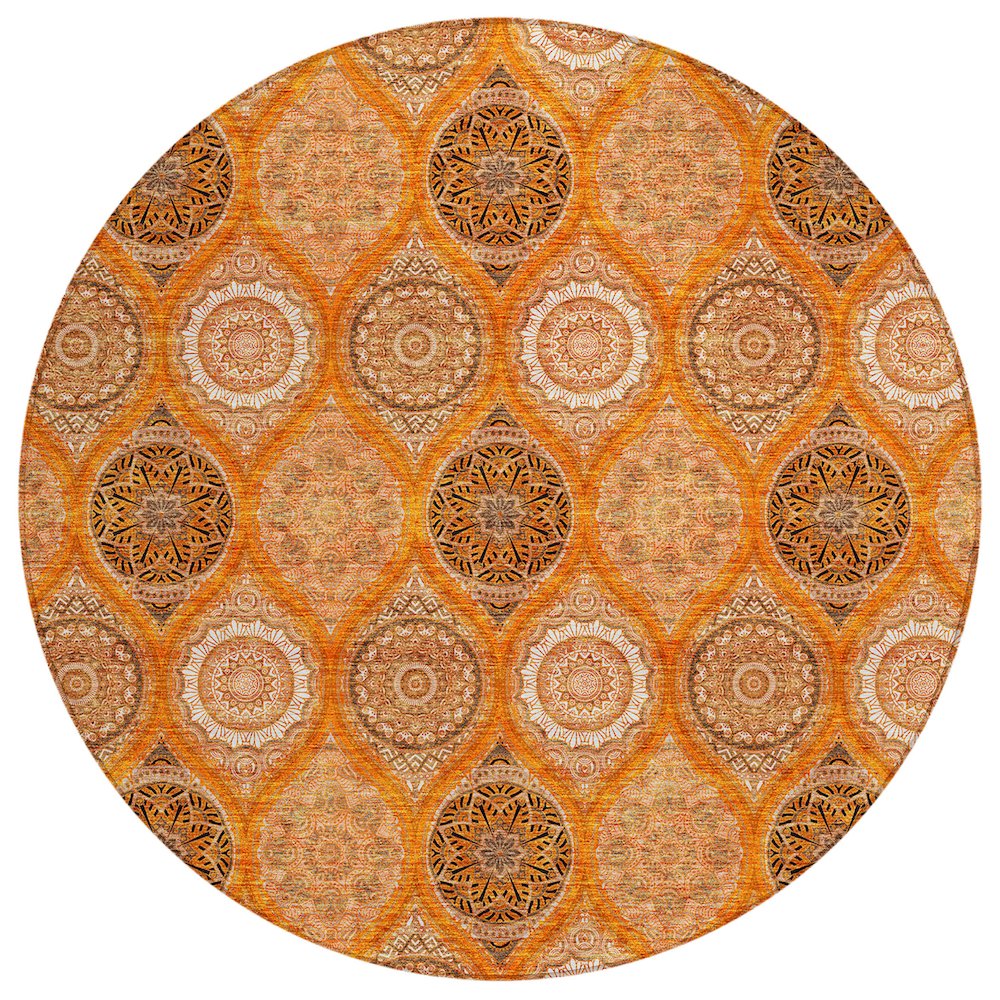 Chantille ACN976 Orange 8' x 8' Rug. Picture 1