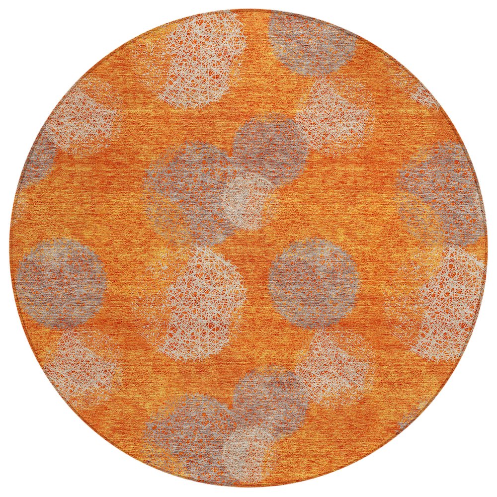 Chantille ACN977 Orange 8' x 8' Rug. Picture 1