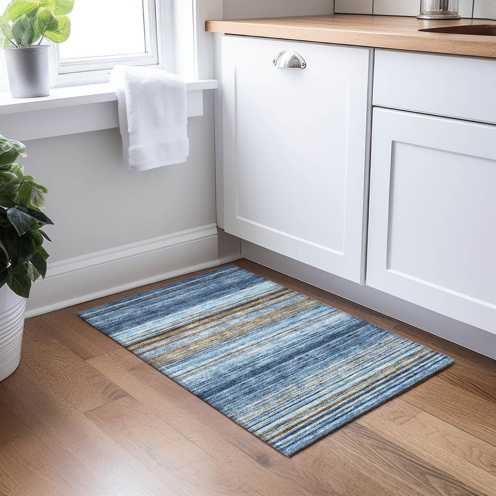 Chantille ACN979 Blue 1'8" x 2'6" Rug. Picture 5