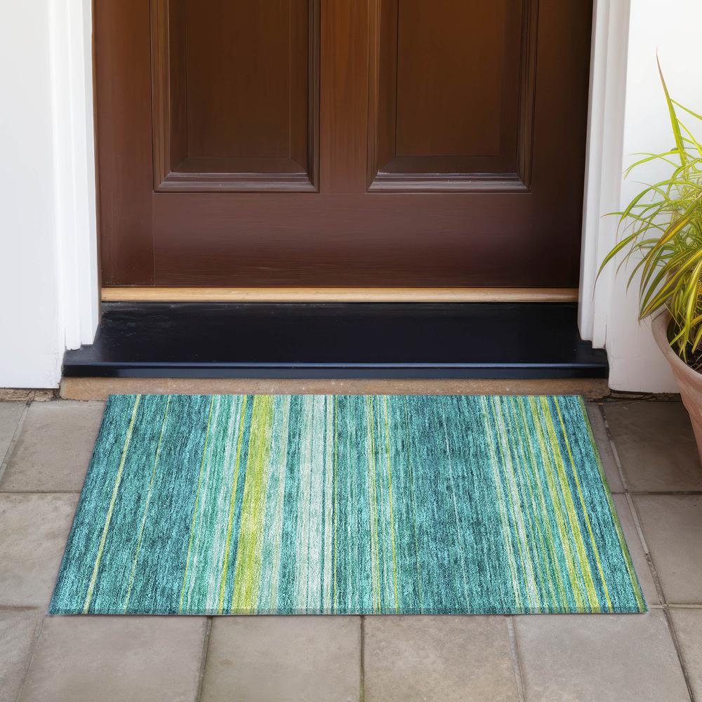 Chantille ACN979 Teal 1'8" x 2'6" Rug. Picture 6