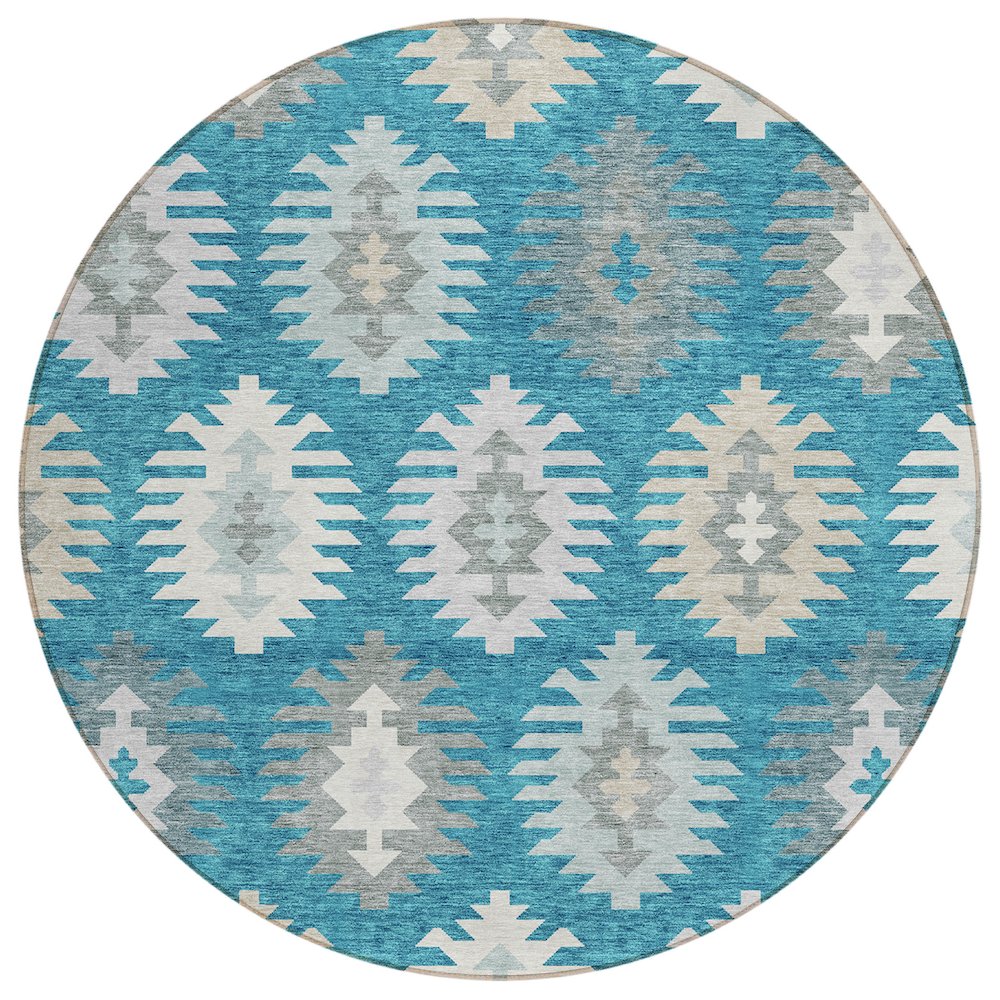 Chantille ACN983 Teal 8' x 8' Rug. Picture 1