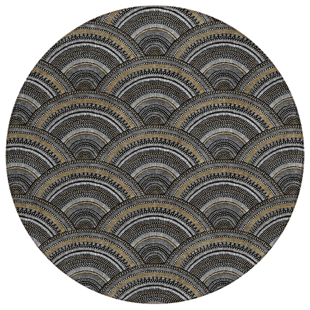 Chantille ACN984 Black 8' x 8' Rug. Picture 1