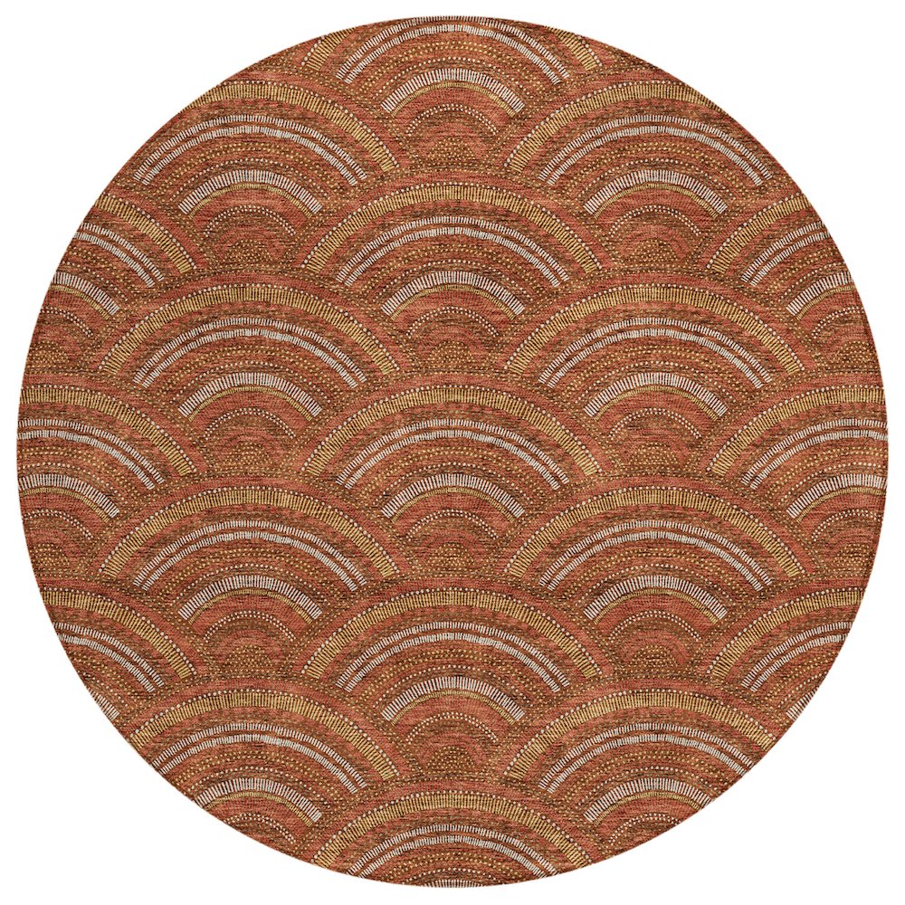 Chantille ACN984 Orange 8' x 8' Rug. Picture 1