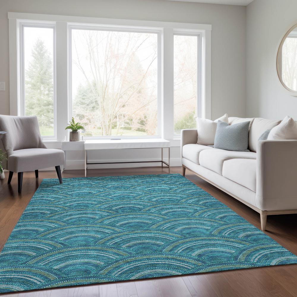 Chantille ACN984 Teal 2'6" x 3'10" Rug. Picture 5