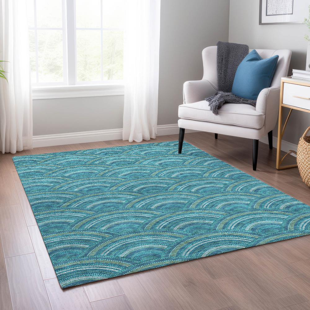 Chantille ACN984 Teal 2'6" x 3'10" Rug. Picture 6