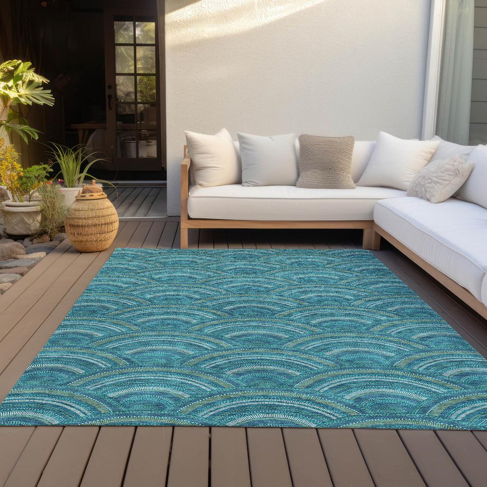 Chantille ACN984 Teal 2'6" x 3'10" Rug. Picture 8